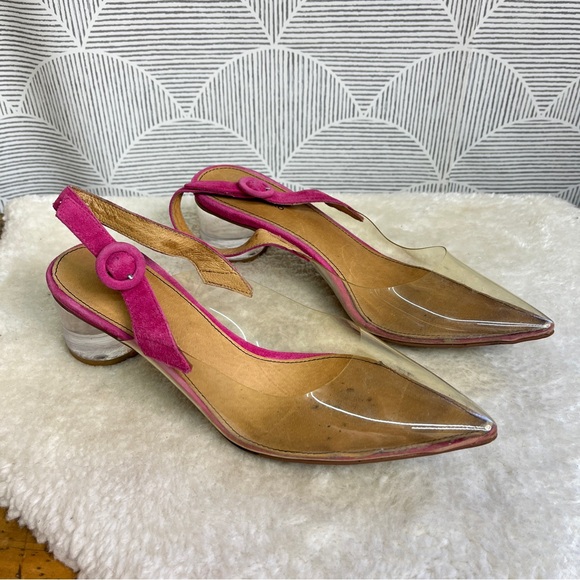 Matiko Zuma Clear Block Heel Pumps - Picture 3 of 6